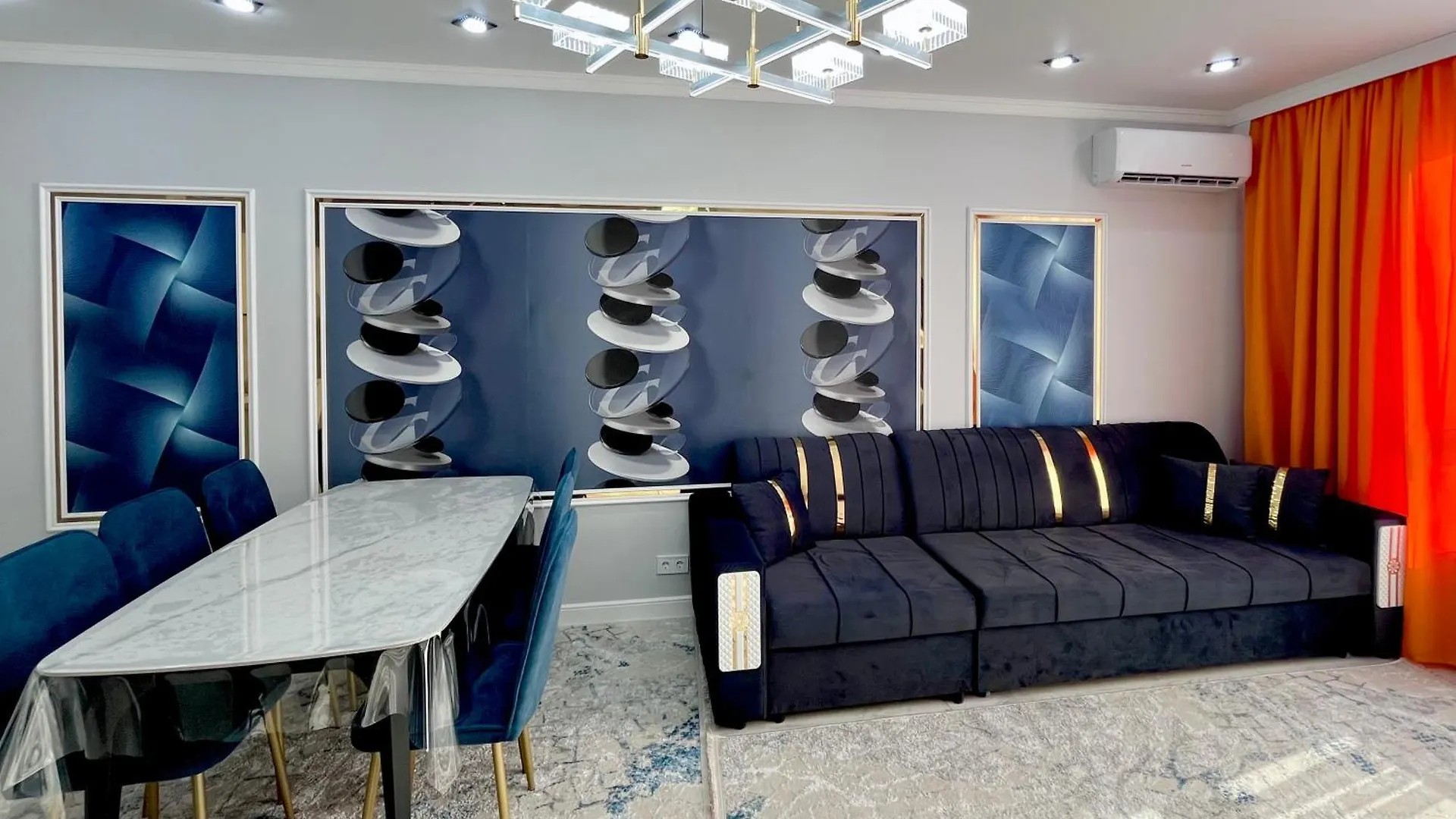 3 Комнаты Раимбек Резиденс 19 & Питьевая Вода Подарок Almaty Apartment